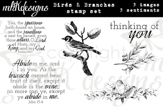 Birds and Branches Digital Stamp Set