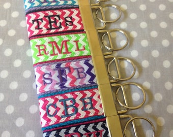 Monogrammed Key Fobs, Personalized Key Fobs, Mini Key Fobs, Key Chains, Zipper Pulls
