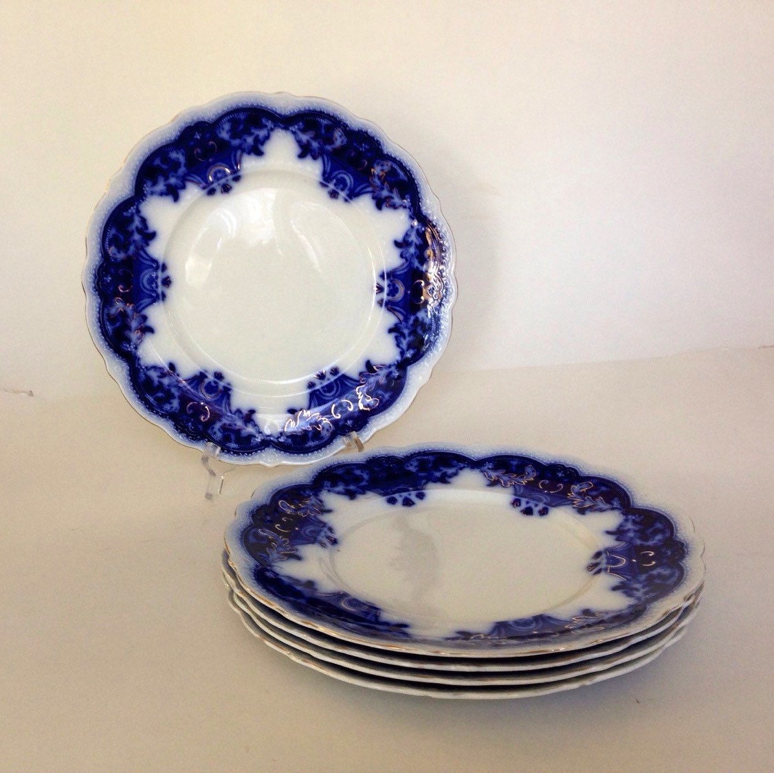 Antique Dinner Plates Flow BlueBlue DanubeJohnson