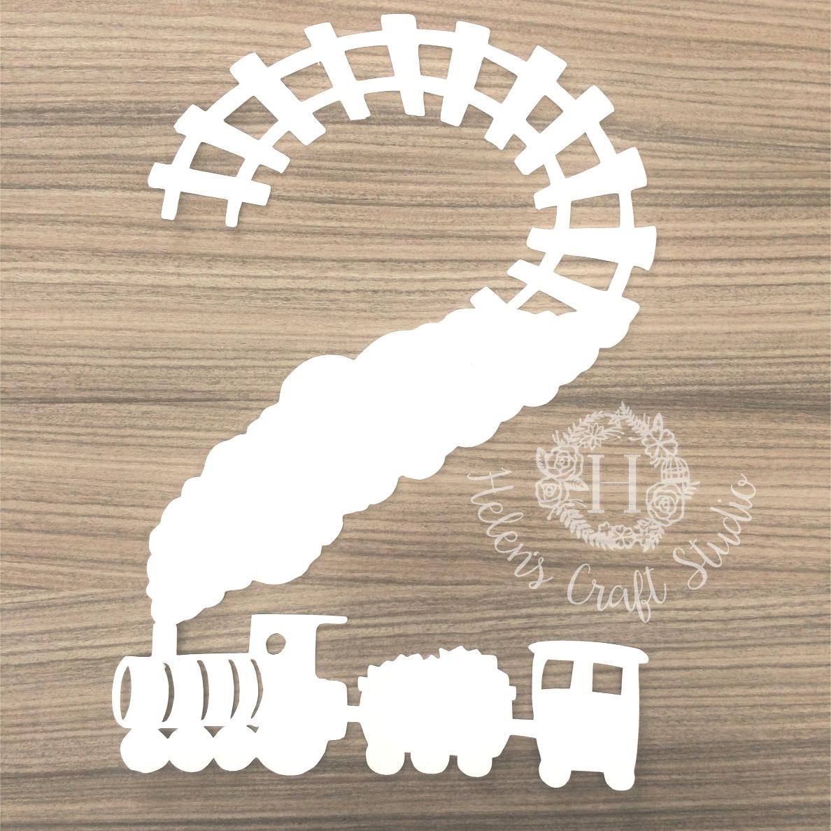 Download Train 2nd birthday SVG cutting file and DXF file for