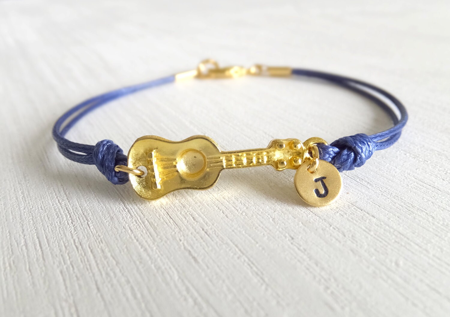 Ukulele Guitar Jewelry Bracelet Personalized by twinpearlsjewelry