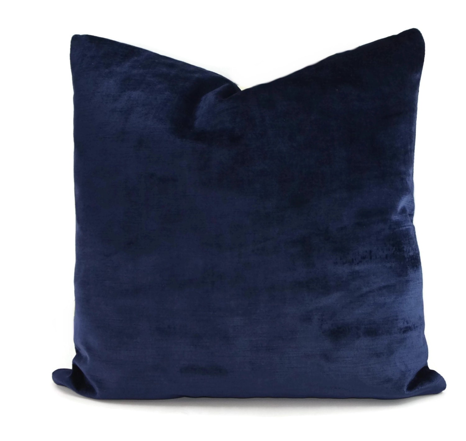 Deep Navy Velvet Throw Pillow Cover Dark Navy Blue Velvet