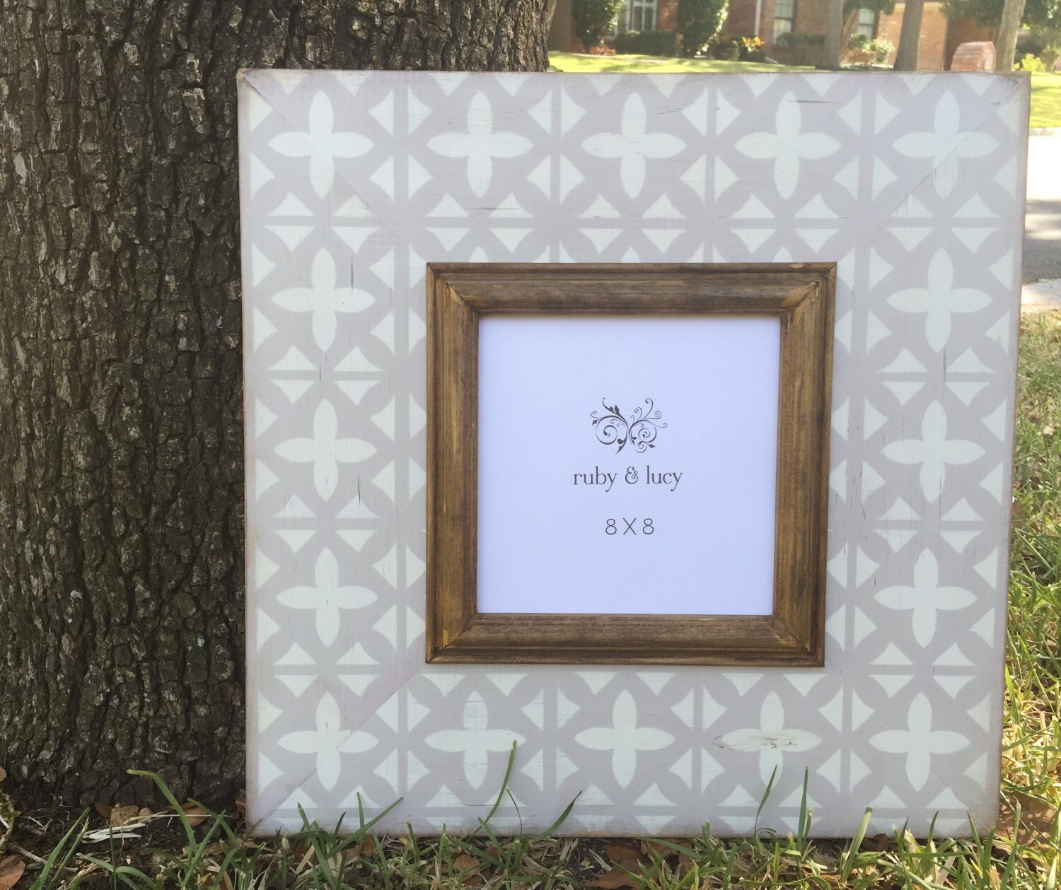 8x8 custom distressed picture frame tile pattern gallery
