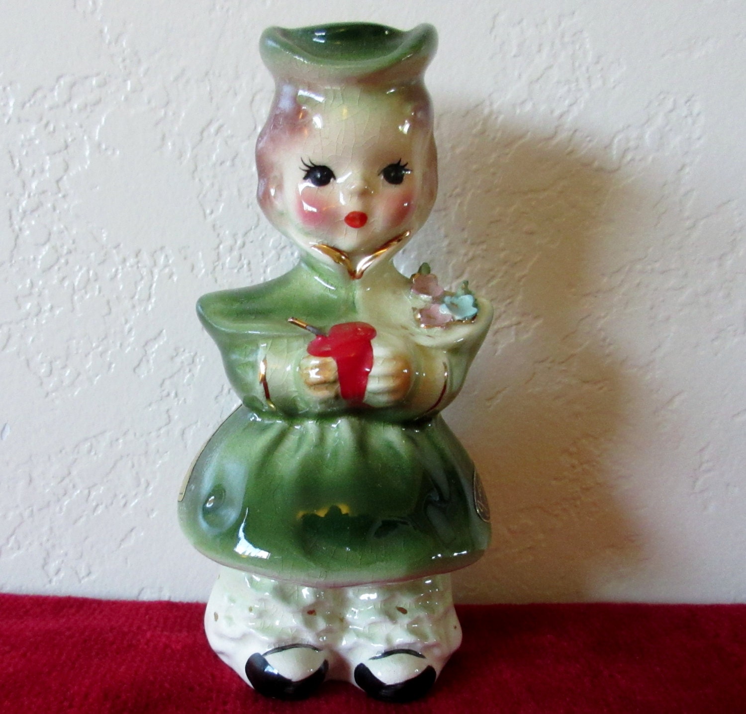 Vintage Josef Originals California Girl Figurine HOLIDAY girl