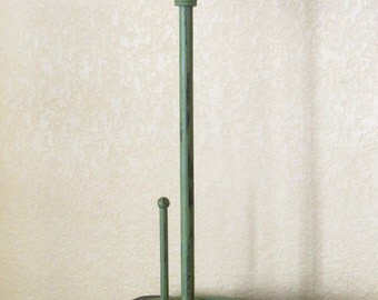 Paper Towel Holder / Fleur de Lis / Cast Iron / Eden Green or Pick Color / Retro Kitchen Decor / Cottage Shabby Chic Kitchen