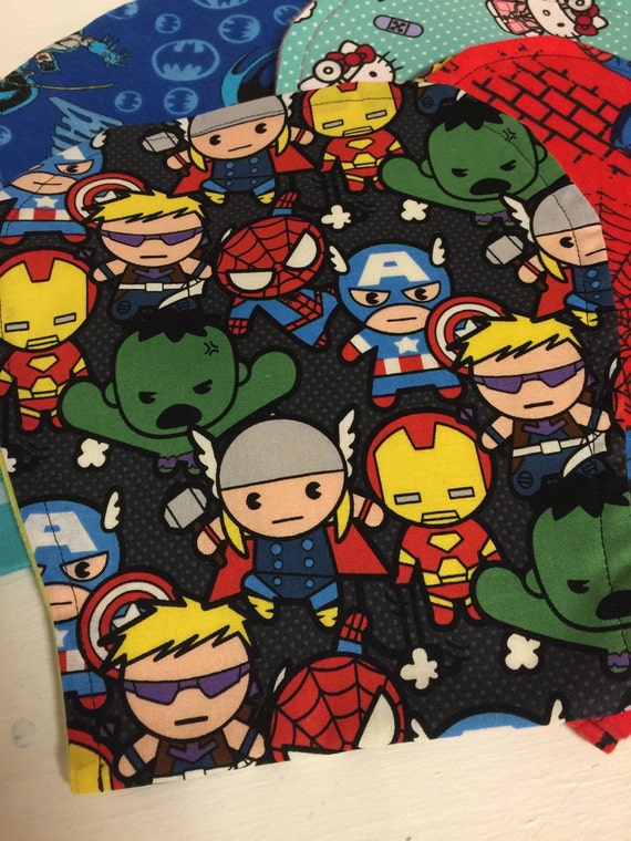 Lil' Avengers Marvel Chibi Heroes Burp Cloth by HauteMamaOnline