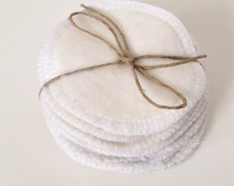 Reusable Cotton Rounds,1 ply Washable Organic Bamboo/Cotton Fleece Makeup Removers,Facial Rounds, Toner Pads, Organic Facial Scrubby