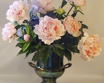 Vintage Silver Champagne Bucket - Tarnished Rogers Silver Ice Bucket - Trophy Cup - Silver Urn - Rustic Large Silver Vase - Planter