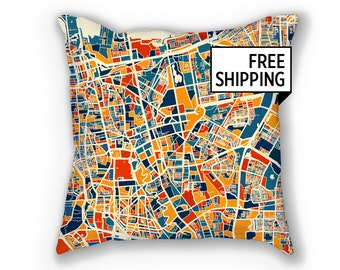 Jakarta Map Pillow - Indonesia Map Pillow 18x18