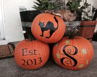 Pumpkin Decals - Fall Decals - Fall Decor - Halloween Decals - Holiday Decals - Halloween Decor - Halloween - Thanksgiving Decals