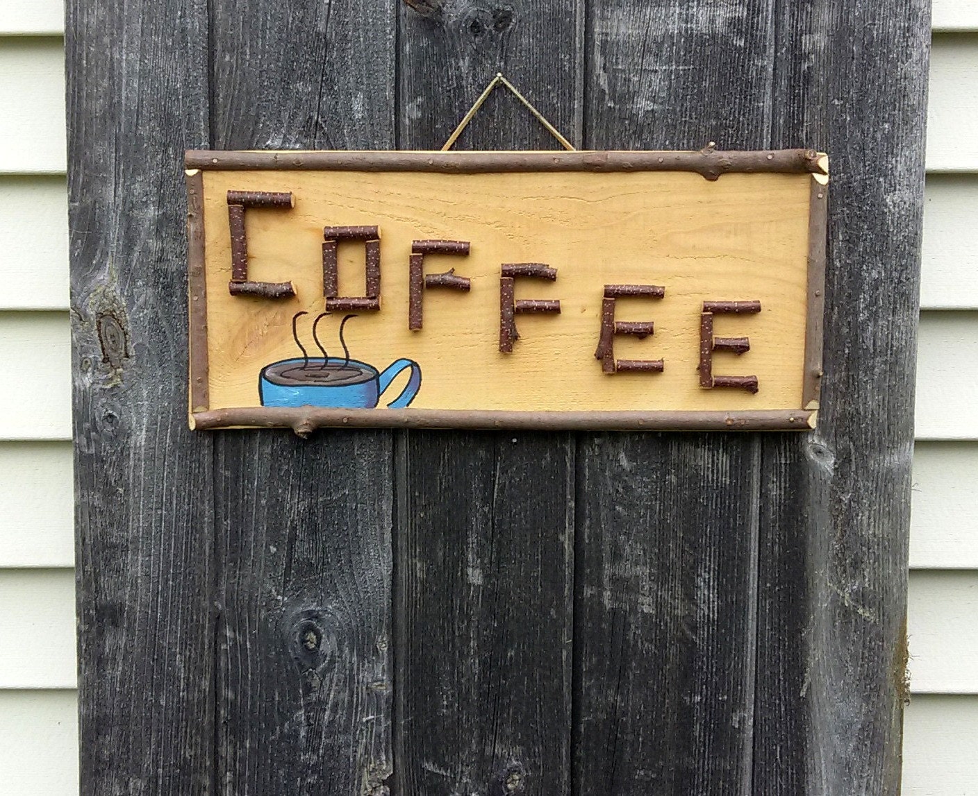 HANDMADE COFFEE SIGN Rustic Country Kitchen by TheRusticWoodshed