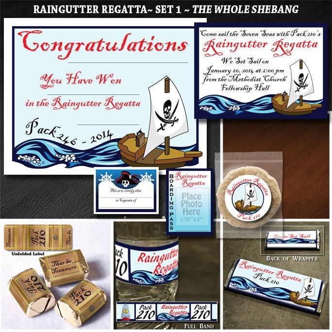 Raingutter Regatta Set 1: The Whole Shebang Invites