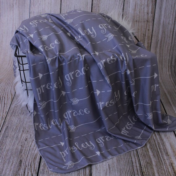 Personalized baby swaddle blanket Custom design by AudreysBear