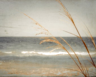 Blue Sea, warm cream tones, browns, golds,fine art photography 8x12