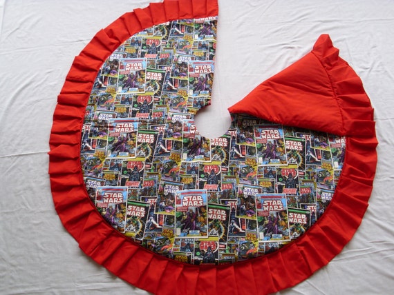 items similar to red star wars tree skirt on etsy items similar to red star wars tree skirt on etsy