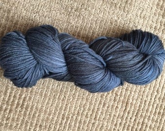 Hand dyed Worsted weight yarn - Midnight Witch