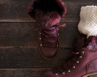 Knit Boot Cuff Knitting Pattern - LOVE– a set of instructions to knit the boot cuffs - Digital Download