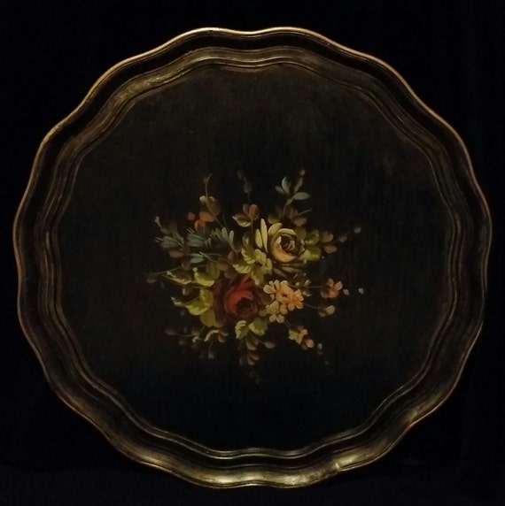 22 Inch Wooden Table Tray Vintage by OldGLoriEstateSale on Etsy