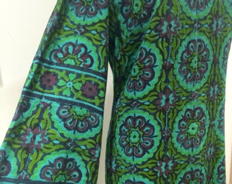 Beautiful late 60s Indian cotton block printed dress