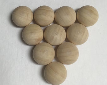 1/2" Mushroom Buttons - Maple Wood Plugs - Set of 10 - Unfinished Wood - Screw Hole Plug - Wooden Mushroom - Wood Mushroom Plug - Wood Plug