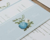 SAMPLE PACK Tuscany Blue Botanical Floral Wedding Invitations