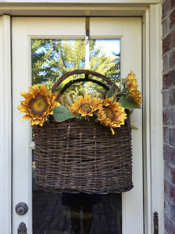Large Door Basket with Handles Grapevine Basket Fall Door