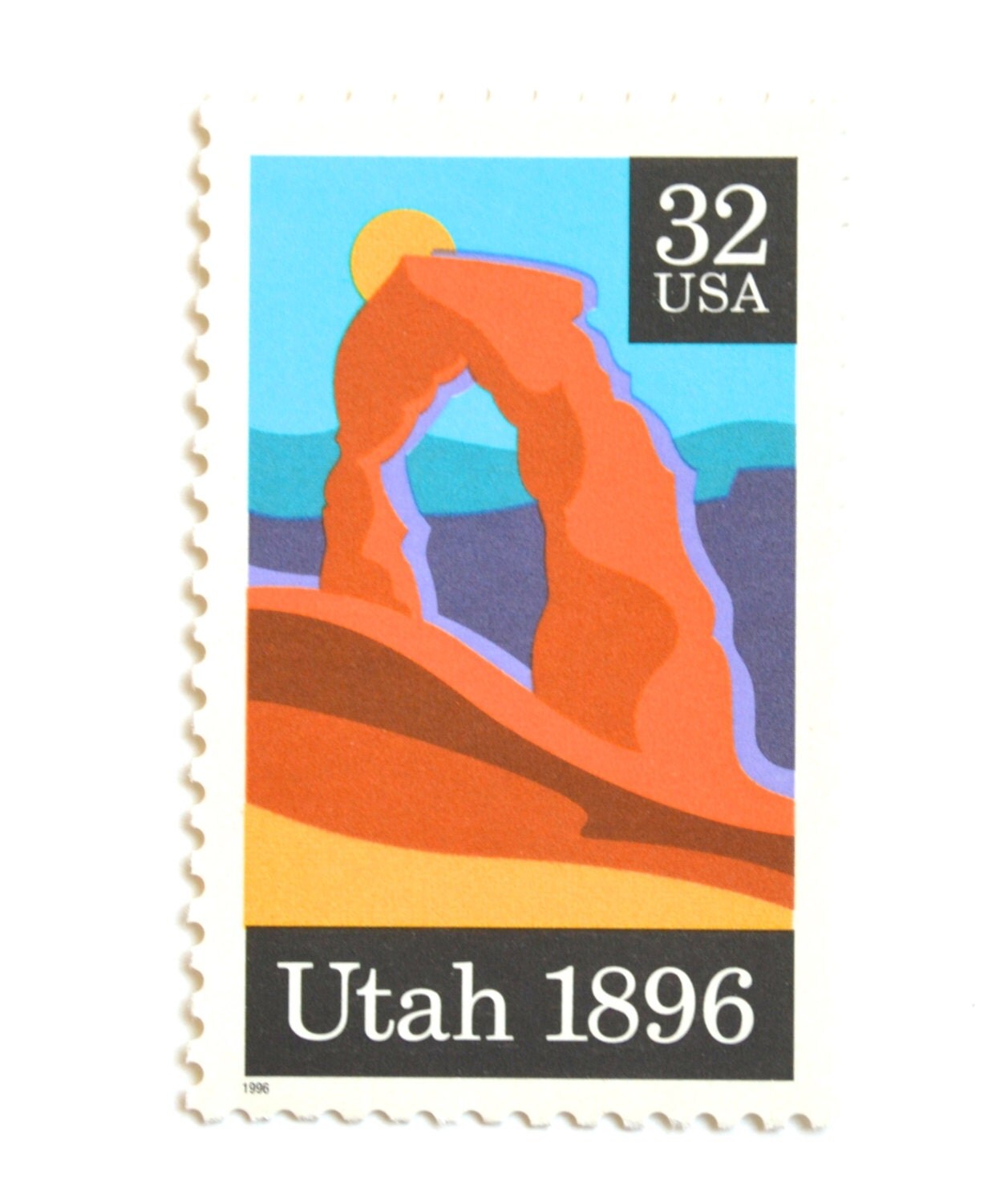 10 Unused Utah Postage Stamps // Vintage Utah Statehood Unused