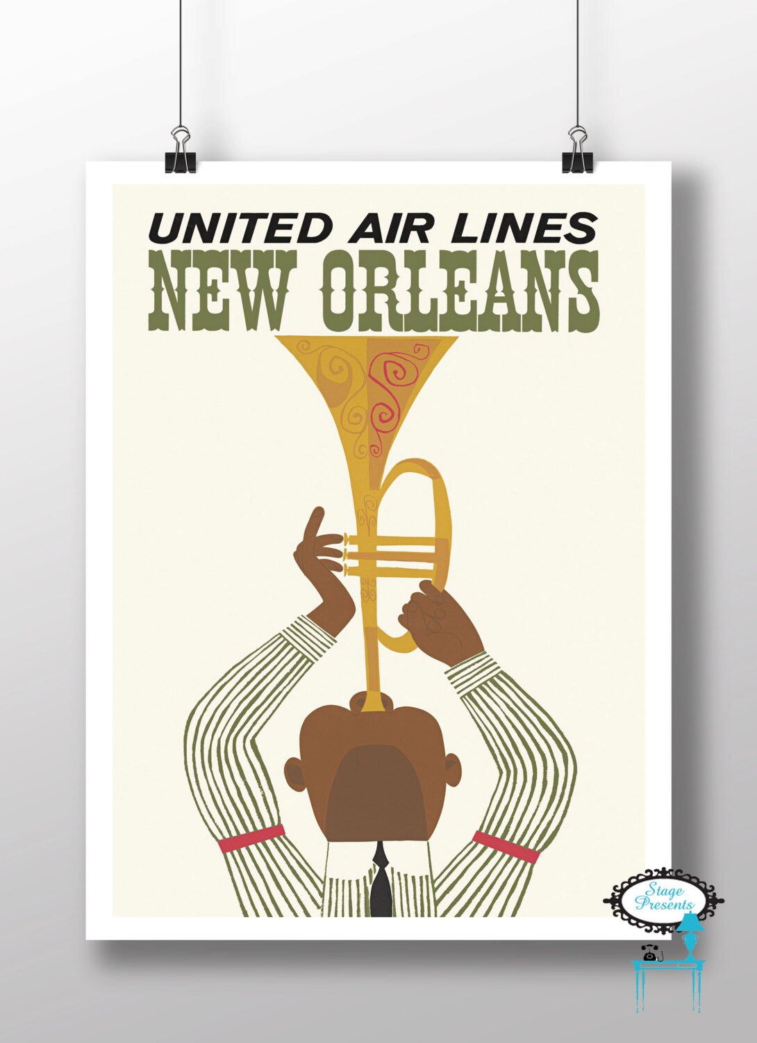 new orleans vintage travel poster
