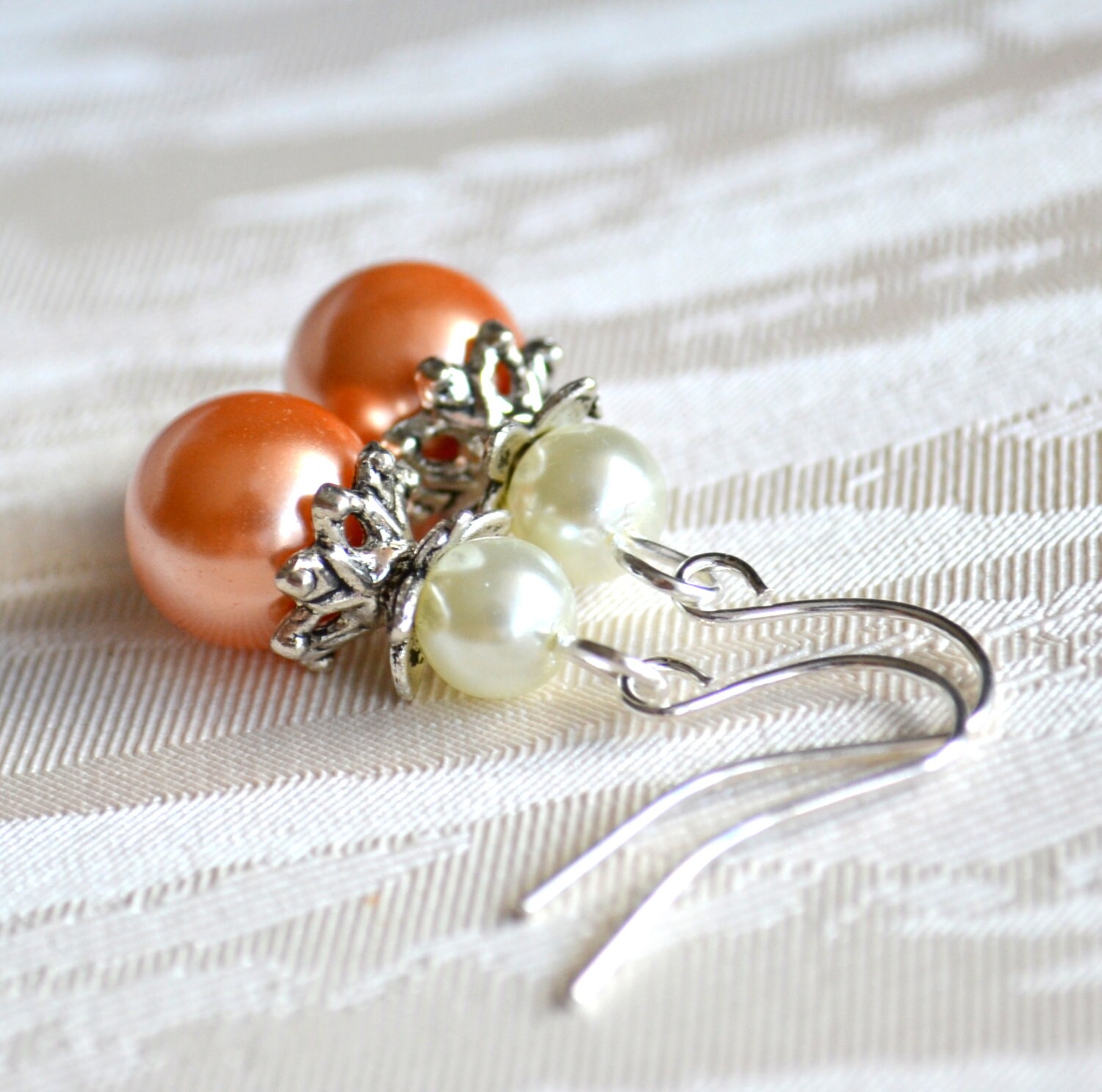 Orange Bridesmaid jewelry orange bridesmaid earrings