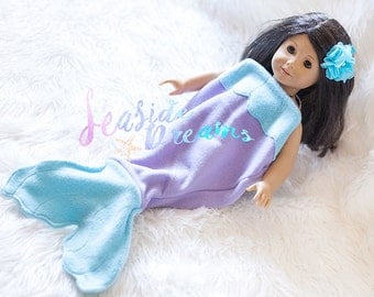 Seaside Dreams Blanket, Mermaid Tail Blanket, Kids Christmas gift, Birthday present, Baby blanket, Princess Ariel, Fleece Mermaid Blanket