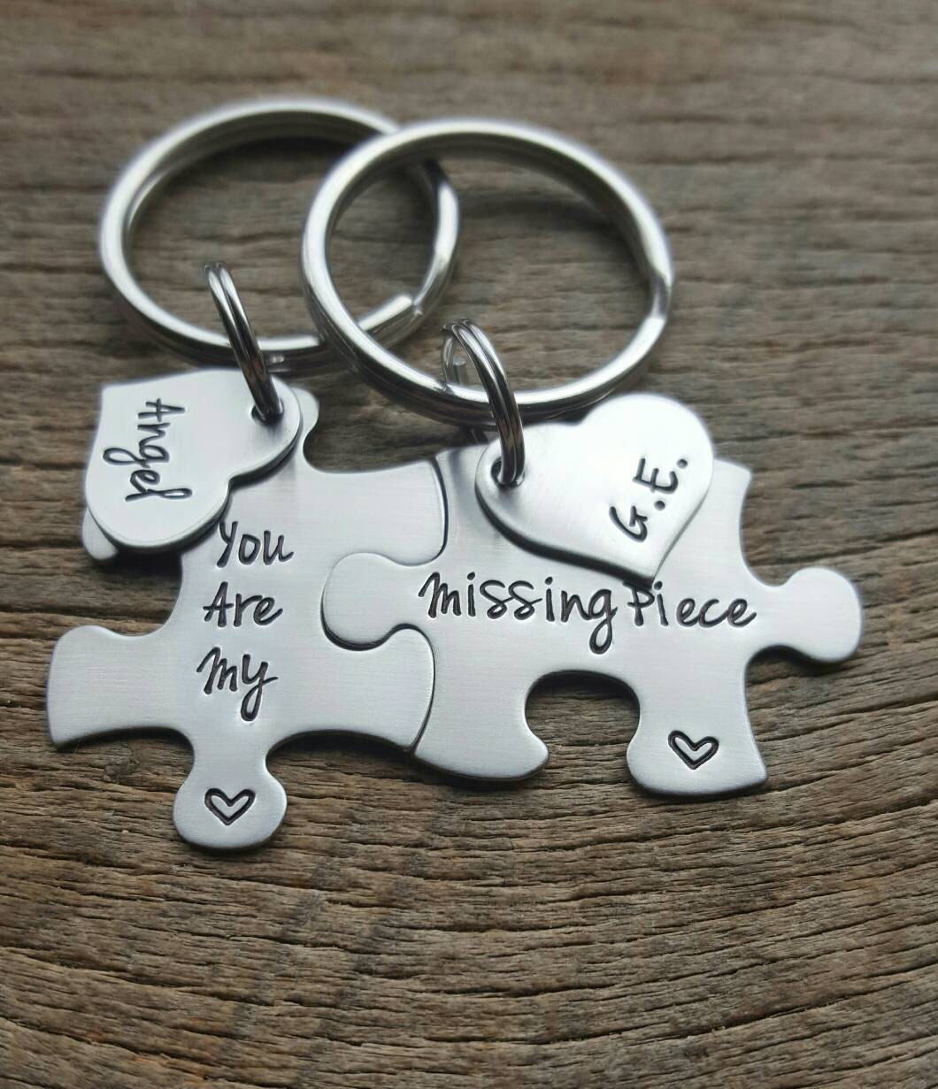 Personalized You Are My Missing Piece with Name Hearts Puzzle