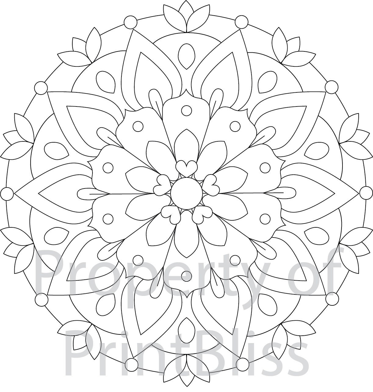 Printable Flower Mandala Coloring Pages Printable Word Searches