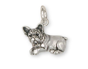 Sterling Silver French Bulldog Frenchie Charm Jewelry FR18-C