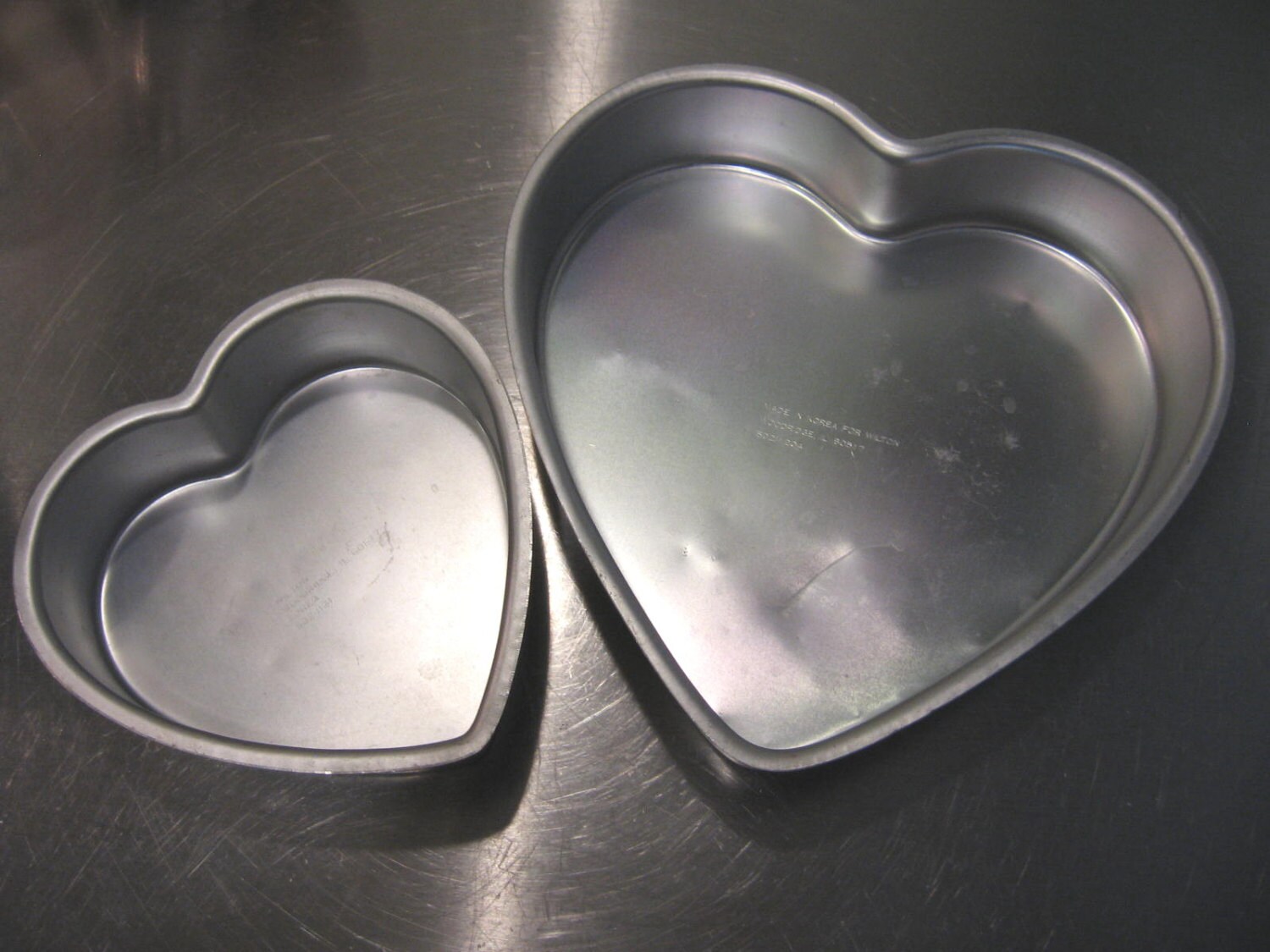Vintage Wilton Heart Cake Pans, Pair Of Heart Pans, Heart Cake Pan From