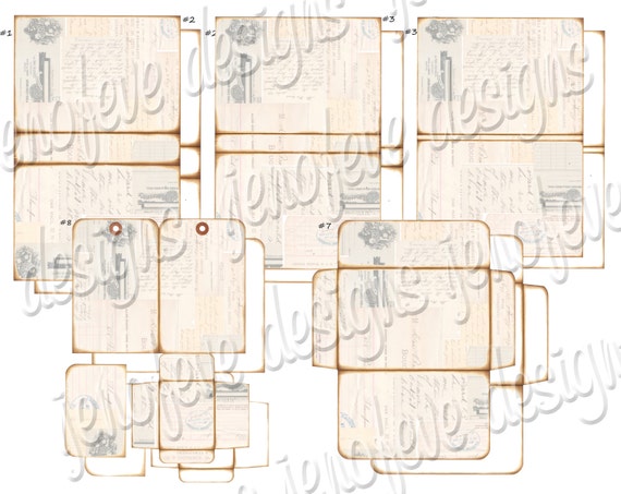 Stack The Pages Printable Mini Album Collage Plain Templates