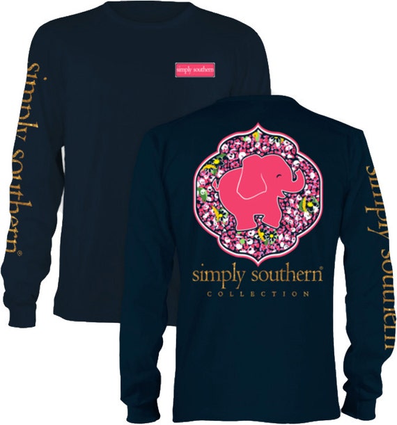 Simply Southern Preppy Daisy Long Sleeve T-Shirt with heat