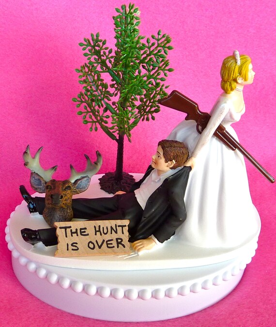  Wedding Cake Topper The Hunt Is Over  Deer Hunting  Themed w 
