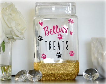 Dog Treat Jar, Dog Treat Container, Dog Treat Holder, Dog Treat Canister, Custom Dog Treat Jar, Personalized Dog Treat Jar, Dog Lover Gift