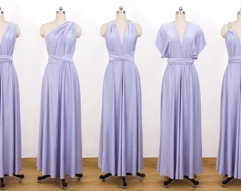 Lavender Maxi Infinity Dress, Convertible Bridesmaid Dress, cheap prom dress, Evening Dress,Multiway Dress, Wrap Dress, formal Dress