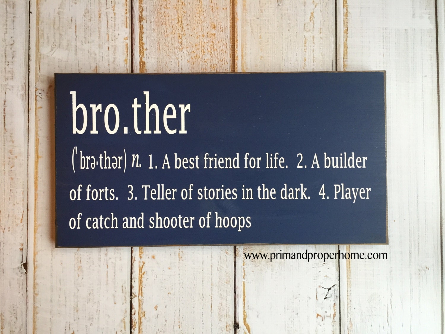 Brother Definition Hand Painted Typography Sign