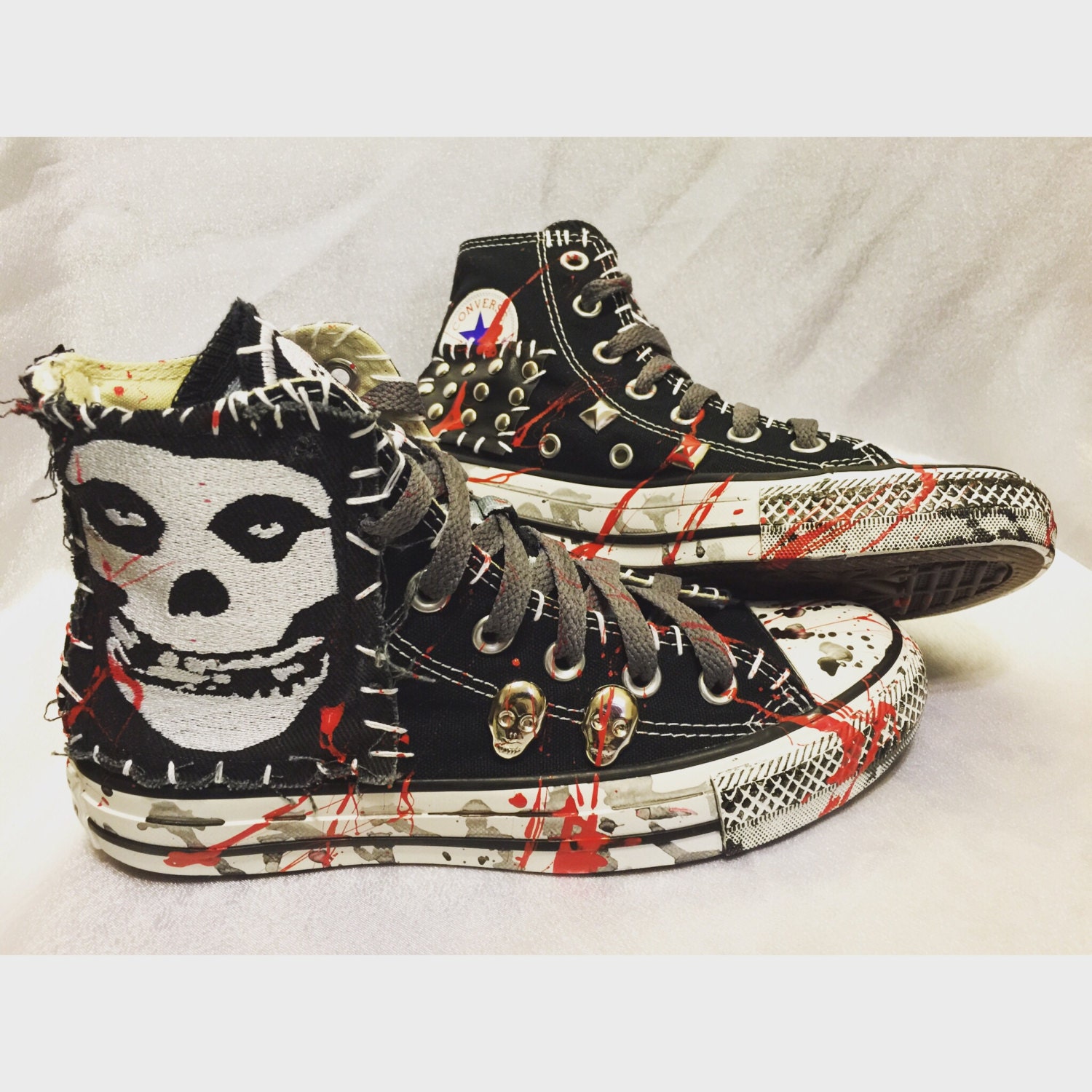 Misfits All Star Converse shoes by Chad Cherry