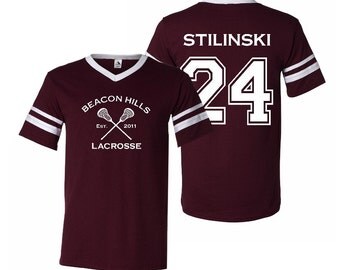 Teen Wolf Jersey, Stiles Stilinski 24, Beacon Hills Lacrosse Jersey T-Shirt