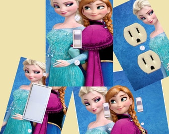 Frozen Elsa and Anna Light switch cover wall plates Disney room decor