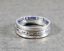 wedding rings roman numeral stackable