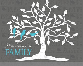 Family Tree Design - .svg/.eps/.dxf/.ai for Silhouette Studio, Cricut, or other cutting software