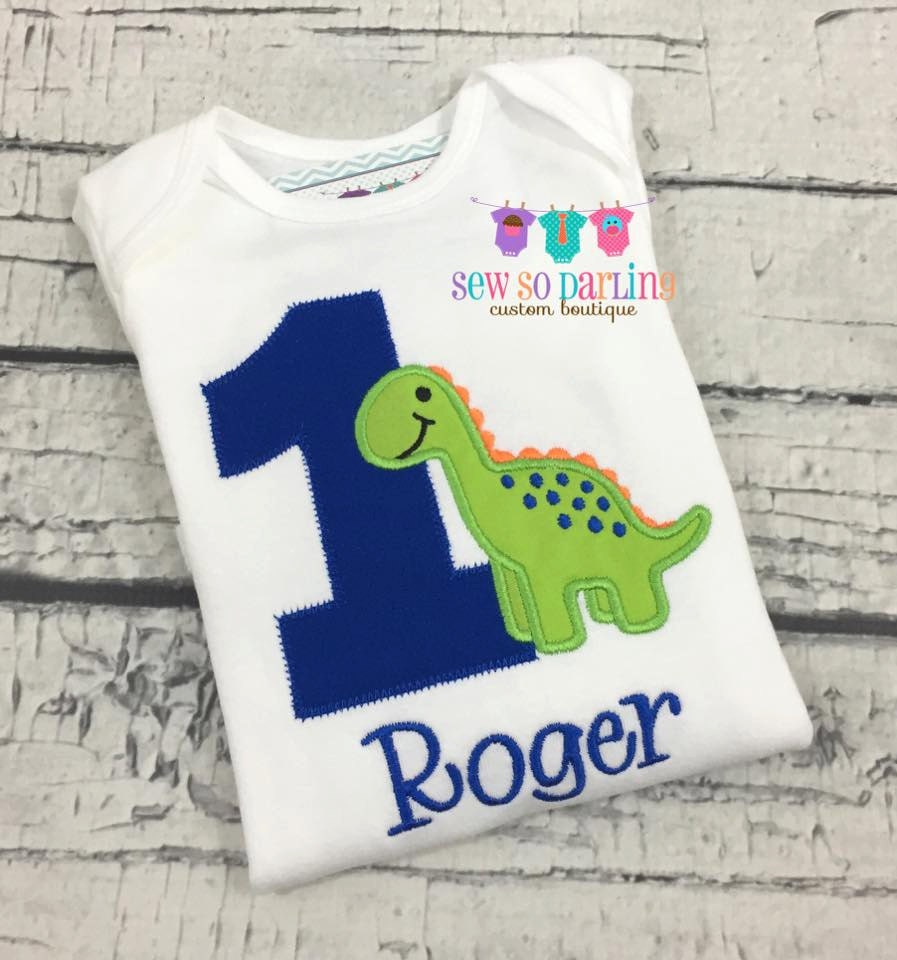 1st Birthday Dinosaur Shirt Baby Boy Dinosaur Birthday