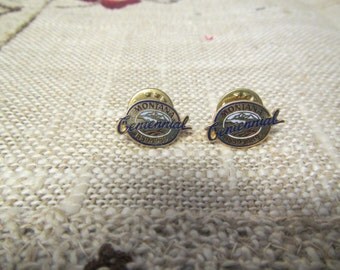 2 vintage 1889 - 1989 MONTANA CENTENNIAL HAT Pins or Lapel pins