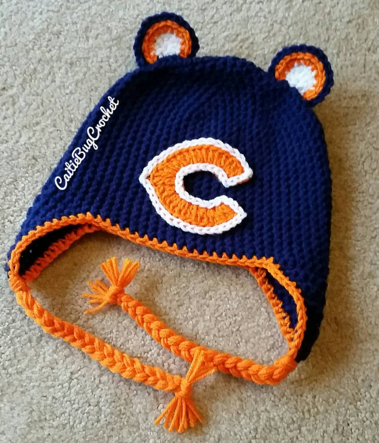 Crochet Chicago Bears Beanie