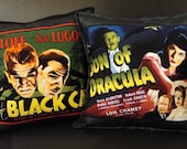 Halloween or Movie Lover's Classic Horror Film Pillow Covers - Free shipping until Oct. 15!