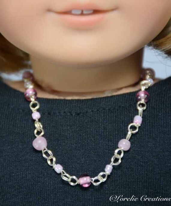 Pink Faux Pearl NECKLACE and BRACELET JEWELRY Accessory Set